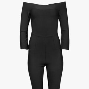 Black bandage jumpsuit